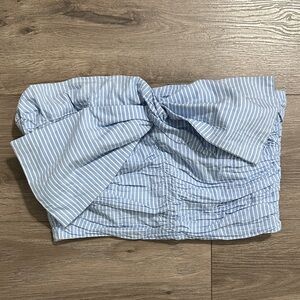 Striped Blue Women's Crop Top